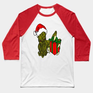 Christmas Cthulhu Baseball T-Shirt